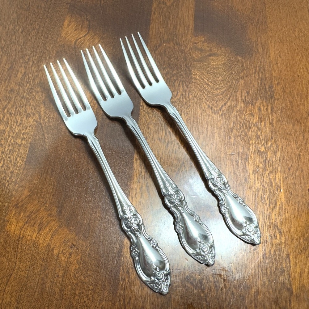 Oneida LOUISIANA Stainless Steel Flatware Lot of 3 Dinner Forks